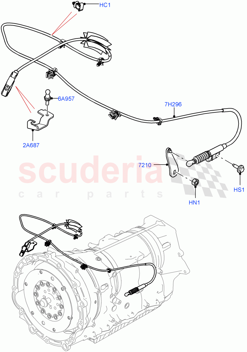 Gear Change-Automatic Transmission (3.0L AJ20D6 Diesel High, 8 Speed Auto Trans ZF 8HP76) ((V) FROMMA000001) of Land Rover Land Rover Range Rover Velar (2017+) [2.0 Turbo Diesel AJ21D4]