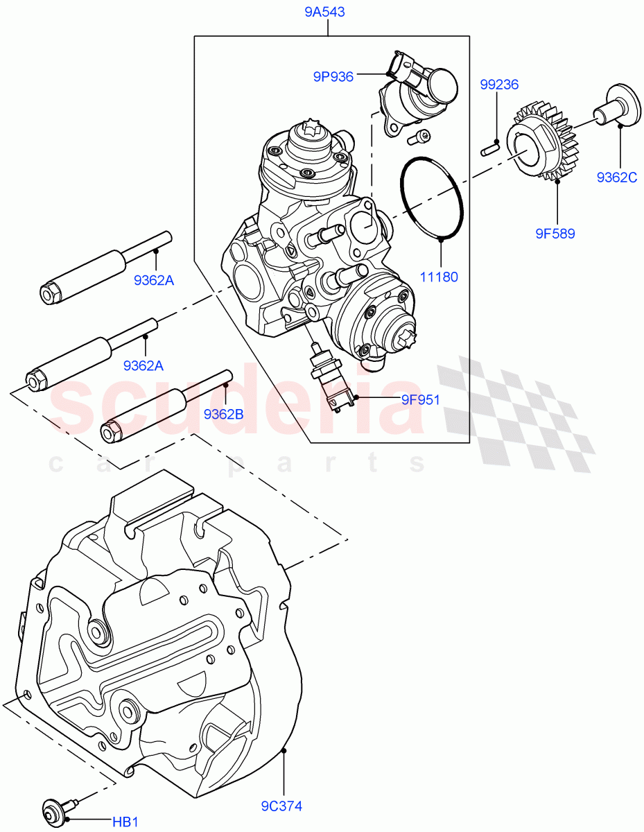 Fuel Injection Pump - Diesel (4.4L DOHC DITC V8 Diesel) ((V) FROMBA000001) of Land Rover Land Rover Range Rover Sport (2014+) [4.4 DOHC Diesel V8 DITC]