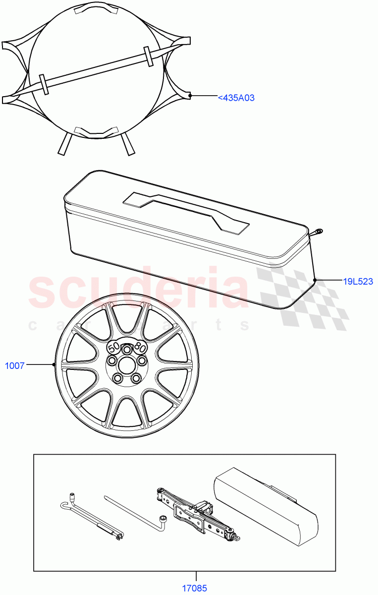 Accessory Wheels (Spare wheel kit) of Land Rover Land Rover Range Rover (2012-2021) [3.0 Diesel 24V DOHC TC]