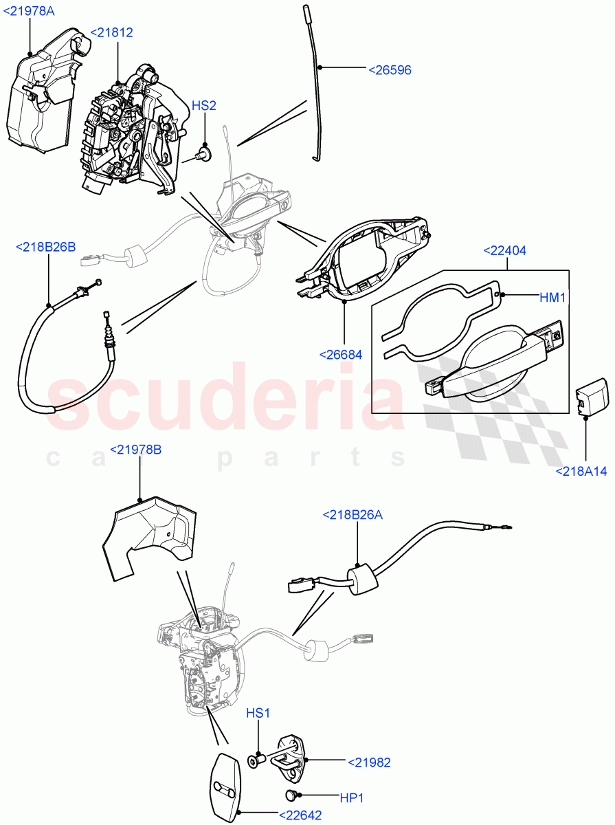 Front Door Lock Controls ((V) FROMAA000001) of Land Rover Land Rover Range Rover (2010-2012) [5.0 OHC SGDI NA V8 Petrol]