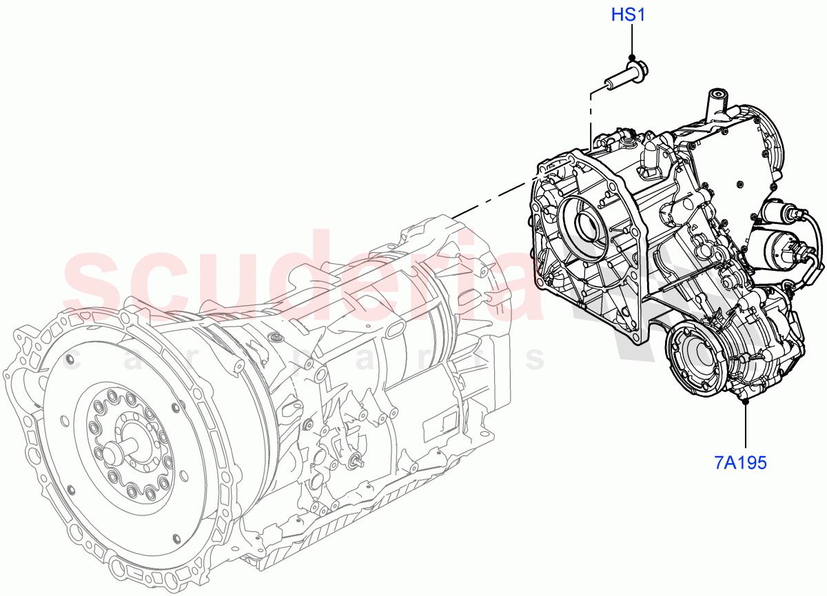 Transfer Drive Case (Nitra Plant Build) (With 1 Speed Transfer Case) ((V) FROMM2000001) of Land Rover Land Rover Discovery 5 (2017+) [3.0 I6 Turbo Petrol AJ20P6]