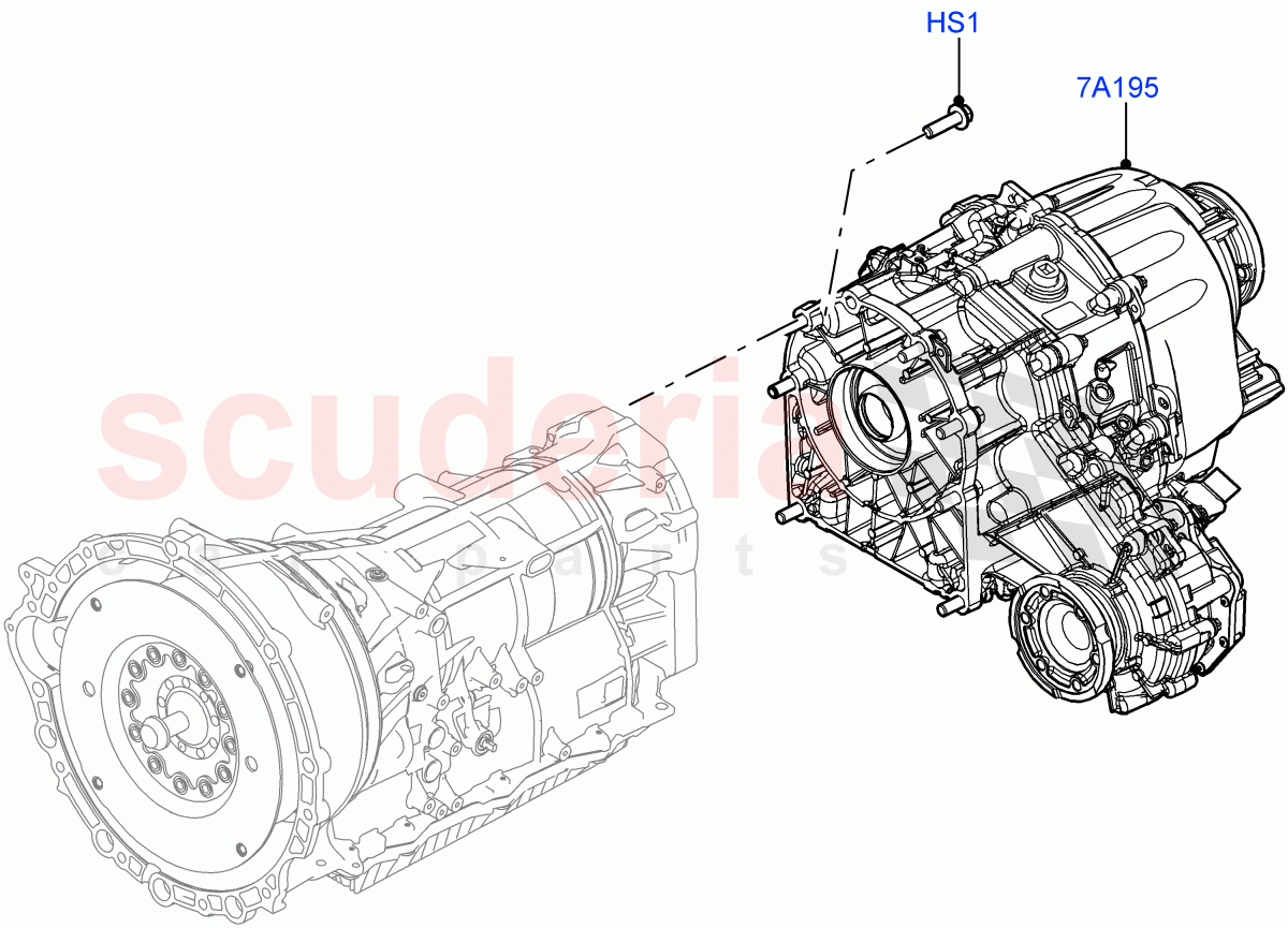 Transfer Drive Case (Nitra Plant Build) (With 2 Spd Trans Case With Ctl Trac) ((V) FROMM2000001) of Land Rover Land Rover Discovery 5 (2017+) [3.0 I6 Turbo Petrol AJ20P6]