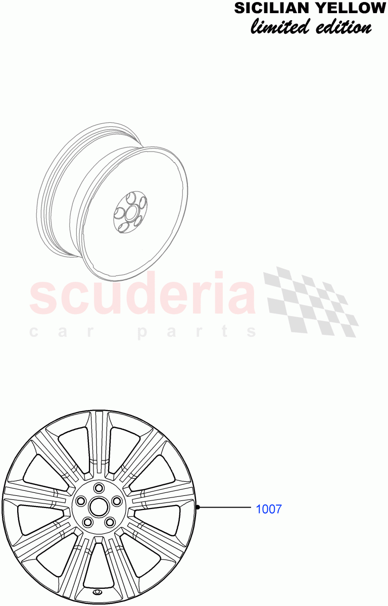 Wheels (Sicilian Yellow Limited Edition, Halewood (UK)) ((V) FROMDH000001) of Land Rover Land Rover Range Rover Evoque (2012-2018) [2.0 Turbo Petrol GTDI]