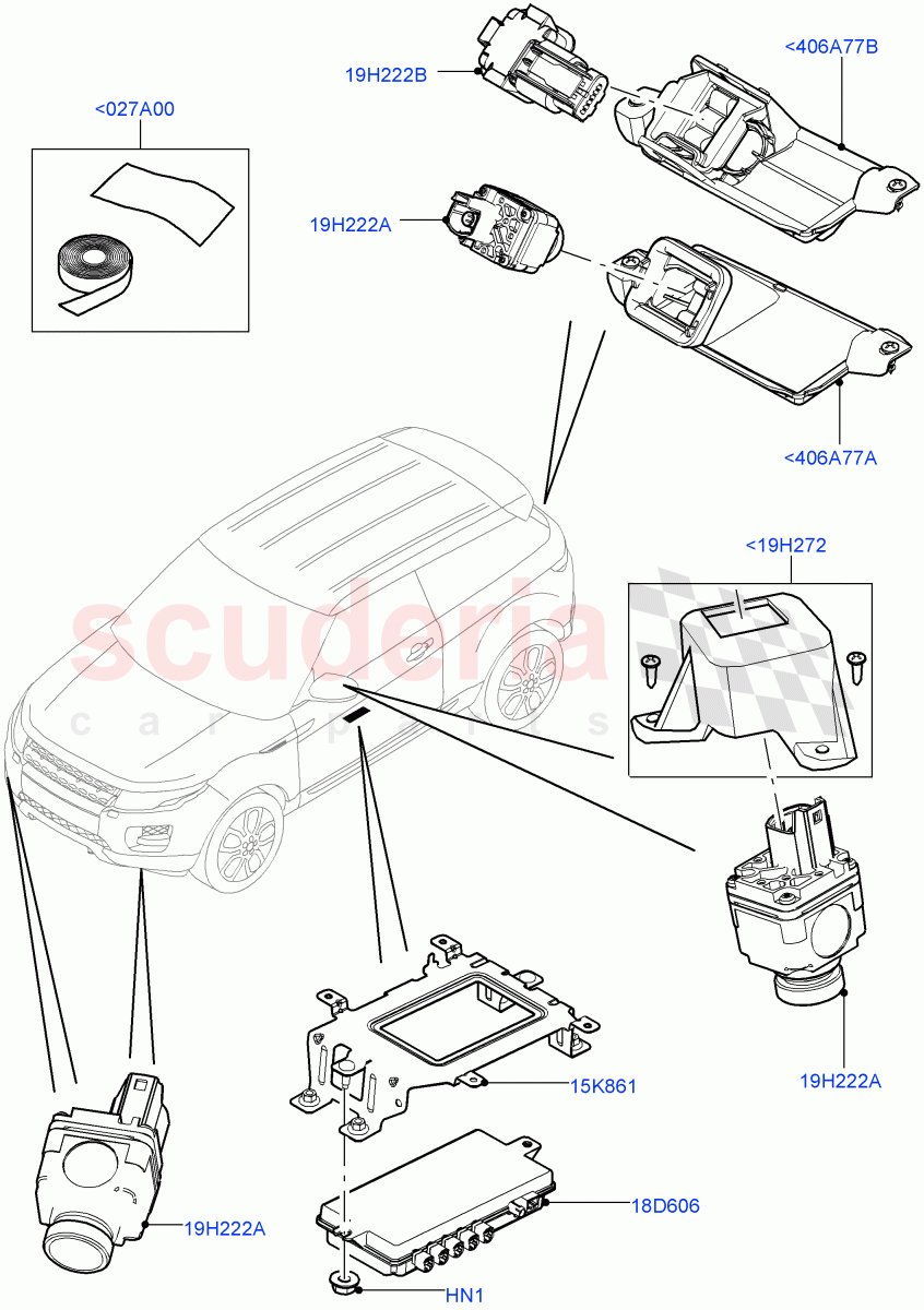 Camera Equipment (Halewood (UK)) ((V) TOFH999999) of Land Rover Land Rover Range Rover Evoque (2012-2018) [2.0 Turbo Petrol GTDI]