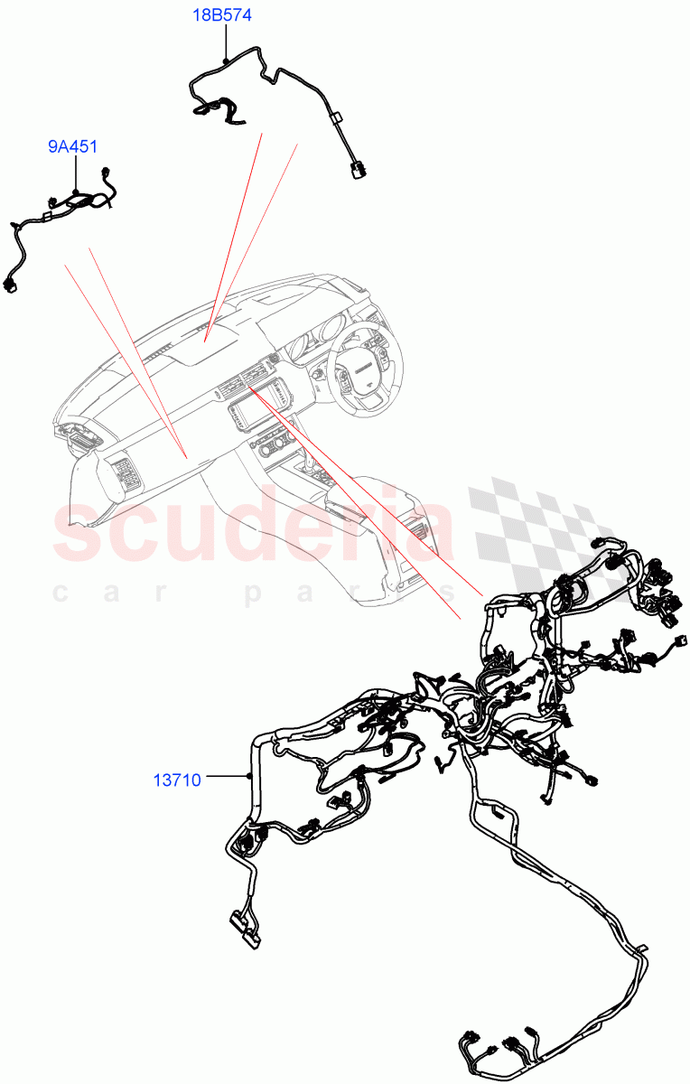Electrical Wiring - Engine And Dash (Facia) ((V) FROMJA000001) of Land Rover Land Rover Range Rover Sport (2014+) [4.4 DOHC Diesel V8 DITC]