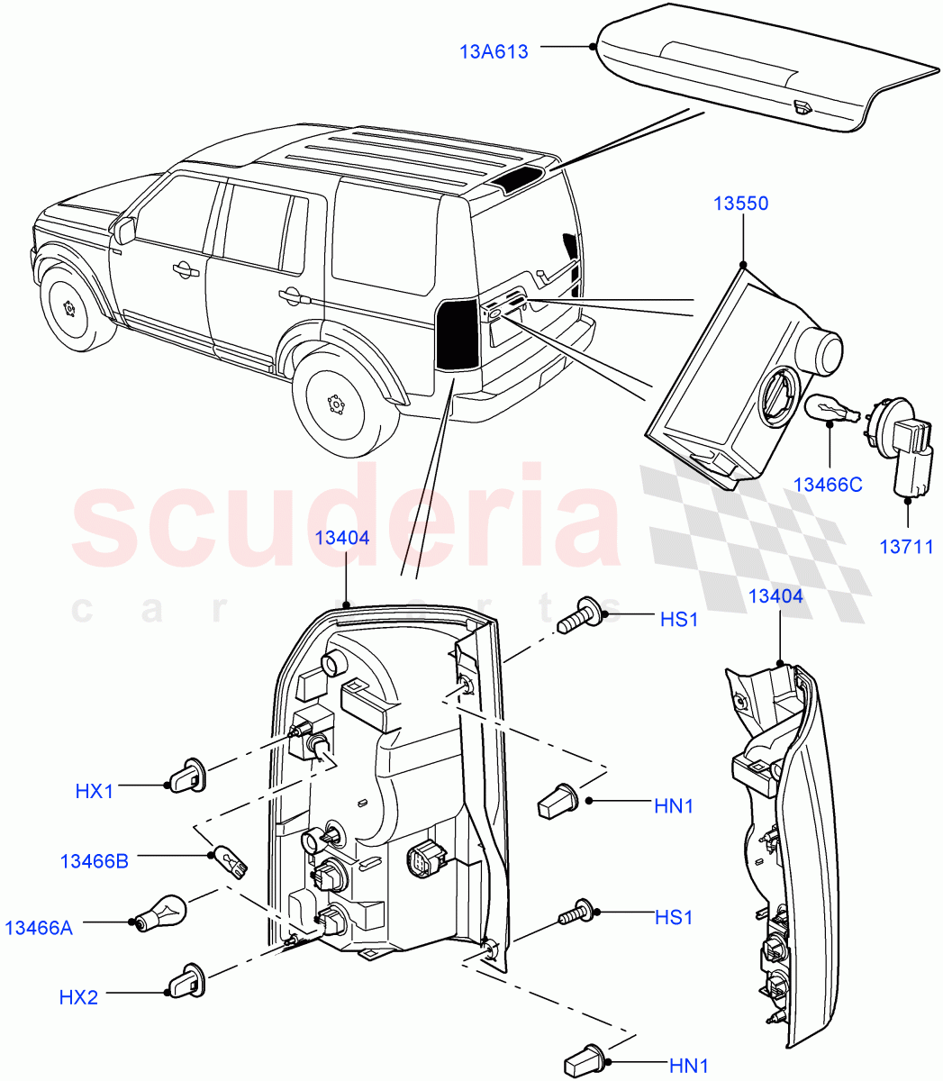 Rear Lamps ((V) FROMAA000001) of Land Rover Land Rover Discovery 4 (2010-2016) [4.0 Petrol V6]