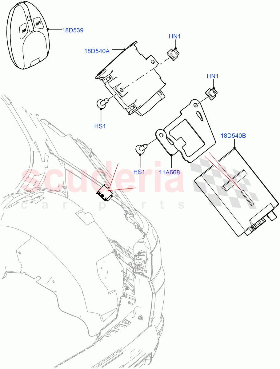 Auxiliary Fuel Fired Pre-Heater (Remote Control) (Park Heating With Remote Control, PARK HTG W/REMOTE CNTL PHEV) ((V) TOJA999999) of Land Rover Land Rover Range Rover Sport (2014+) [3.0 I6 Turbo Diesel AJ20D6]
