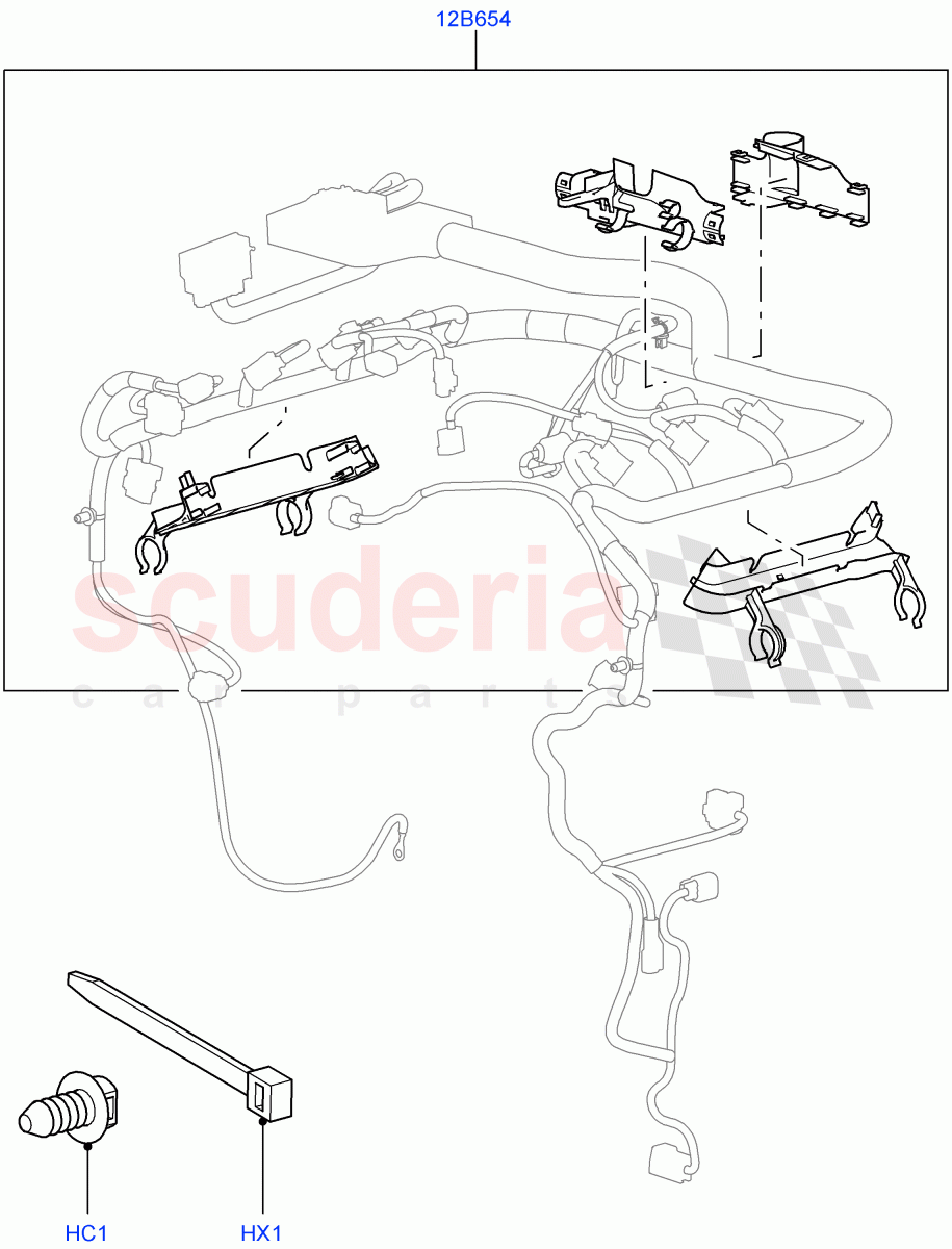Wiring Clamps (Lion Diesel 2.7 V6 (140KW)) ((V) FROMAA000001) of Land Rover Land Rover Discovery 4 (2010-2016) [4.0 Petrol V6]