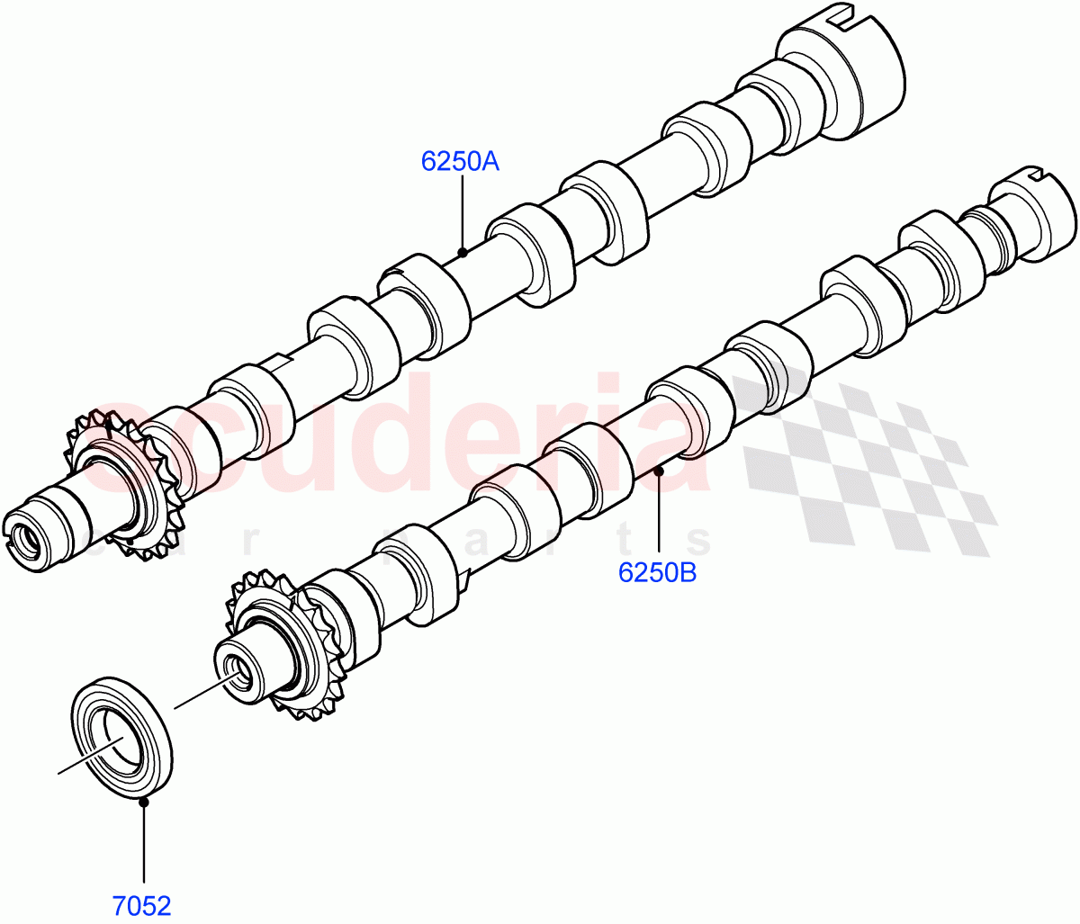 Camshaft (2.2L CR DI 16V Diesel, 2.2L DOHC EFI TC DW12) of Land Rover Land Rover Discovery Sport (2015+) [2.2 Single Turbo Diesel]