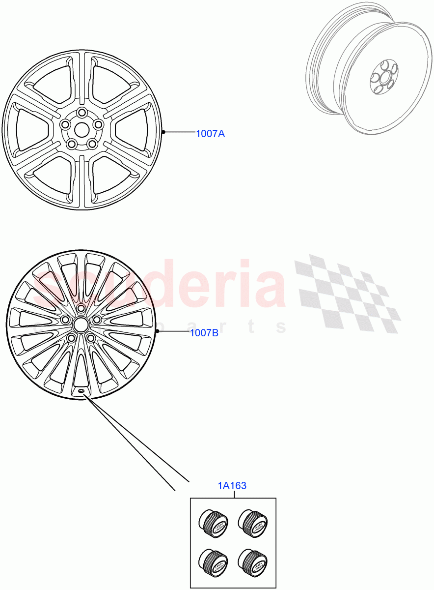 Wheels (Accessory) (Less Armoured) ((V) FROMAA000001) of Land Rover Land Rover Range Rover (2010-2012) [3.6 V8 32V DOHC EFI Diesel]