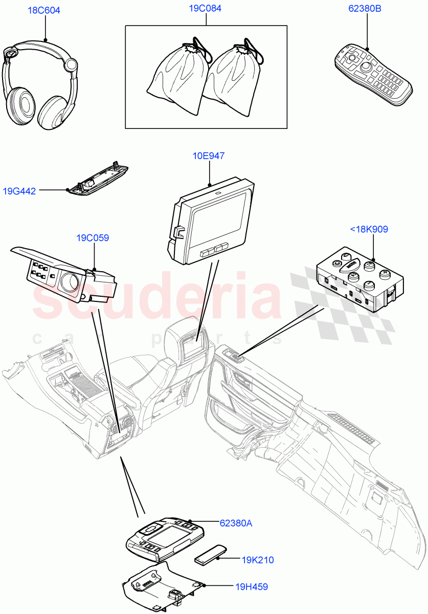 Family Entertainment System (Rear Seat) ((V) FROMAA000001) of Land Rover Land Rover Range Rover Sport (2010-2013) [5.0 OHC SGDI SC V8 Petrol]
