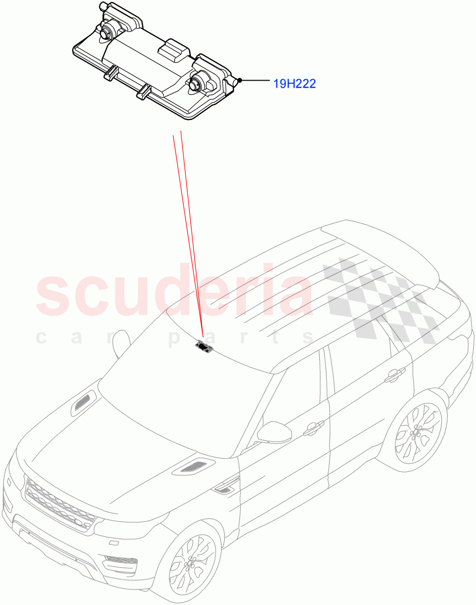 Camera Equipment (Forward Facing Camera) ((V) FROMJA000001) of Land Rover Land Rover Range Rover Sport (2014+) [3.0 DOHC GDI SC V6 Petrol]