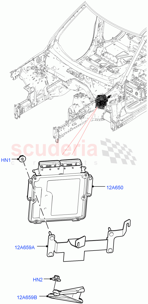 Engine Modules And Sensors (2.0L AJ200P Hi PHEV, 2.0L I4 High DOHC AJ200 Petrol) ((V) FROML2000001) of Land Rover Land Rover Defender (2020+) [2.0 Turbo Petrol AJ200P]