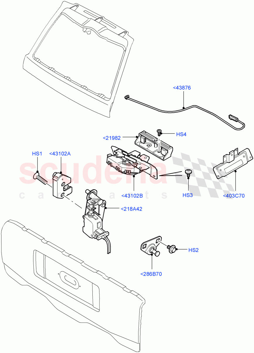 Luggage Compt/Tailgte Lock Controls (Less Armoured) ((V) FROMAA000001) of Land Rover Land Rover Range Rover (2010-2012) [5.0 OHC SGDI NA V8 Petrol]