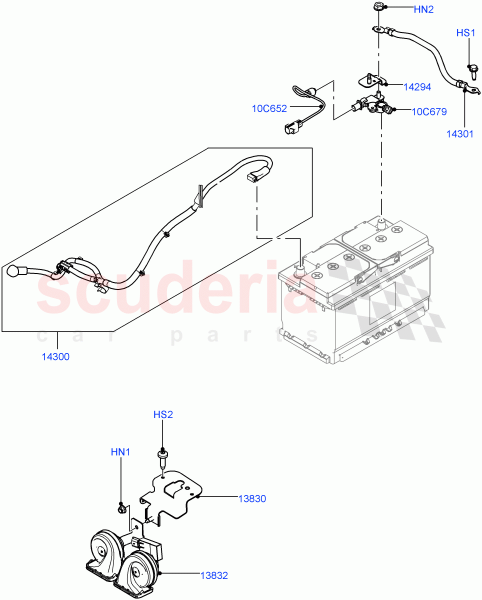 Battery Cables And Horn (Changsu (China)) ((V) FROMEG000001) of Land Rover Land Rover Range Rover Evoque (2012-2018) [2.2 Single Turbo Diesel]