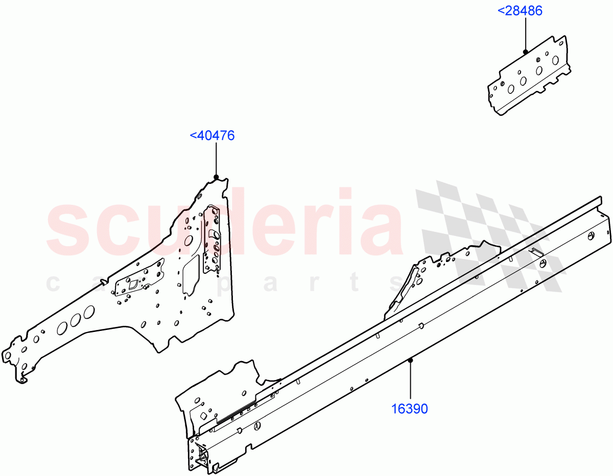 Side Panels - Inner (Inner - Front) of Land Rover Land Rover Defender (2020+) [3.0 I6 Turbo Diesel AJ20D6]