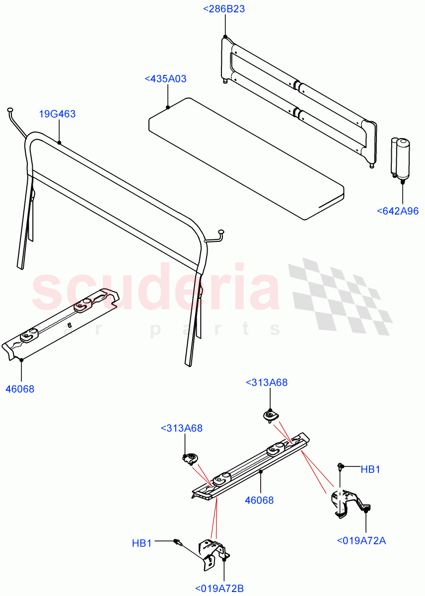 Load Compartment Trim (Cargo Retention, Floor) (Changsu (China)) of Land Rover Land Rover Range Rover Evoque (2019+) [2.0 Turbo Diesel AJ21D4]