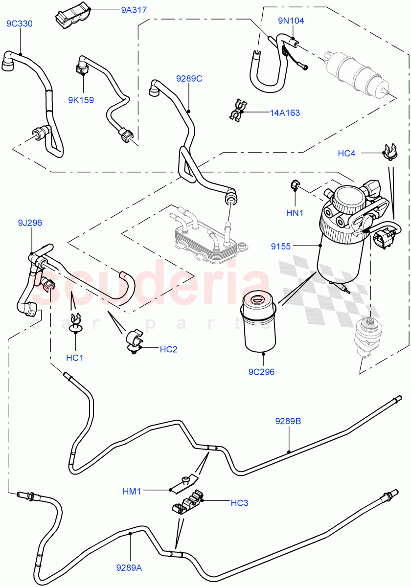 Fuel Lines (4.4L DOHC DITC V8 Diesel) ((V) FROMBA000001) of Land Rover Land Rover Range Rover (2010-2012) [4.4 DOHC Diesel V8 DITC]