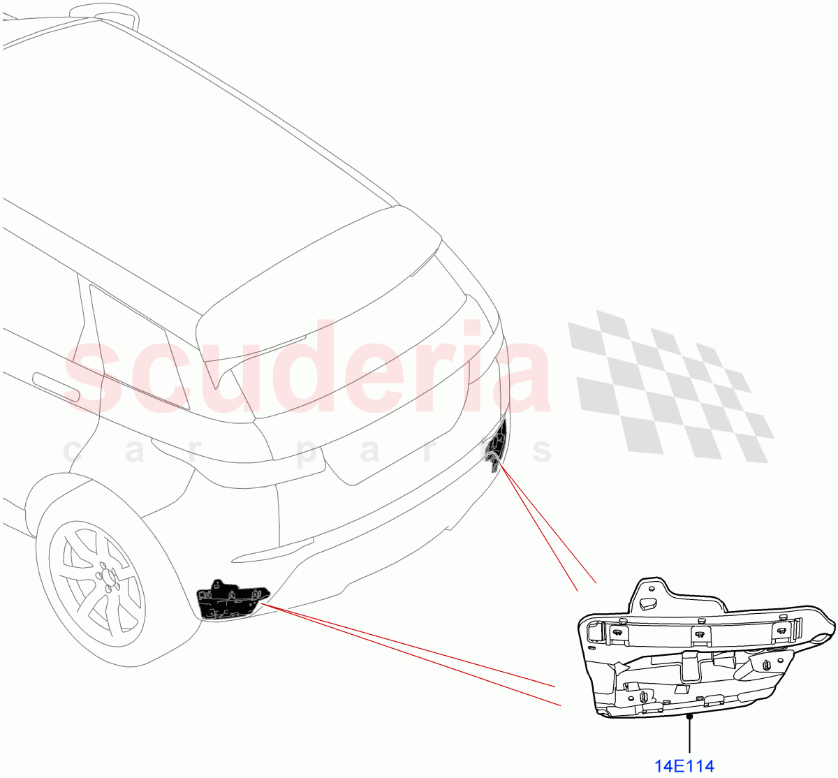 Vehicle Modules And Sensors (Tailgate - Hands Free, Itatiaia (Brazil)) of Land Rover Land Rover Range Rover Evoque (2019+) [1.5 I3 Turbo Petrol AJ20P3]