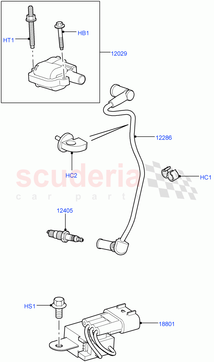 Ignition Coil And Wires/Spark Plugs (Cologne V6 4.0 EFI (SOHC)) ((V) FROMAA000001) of Land Rover Land Rover Discovery 4 (2010-2016) [4.0 Petrol V6]
