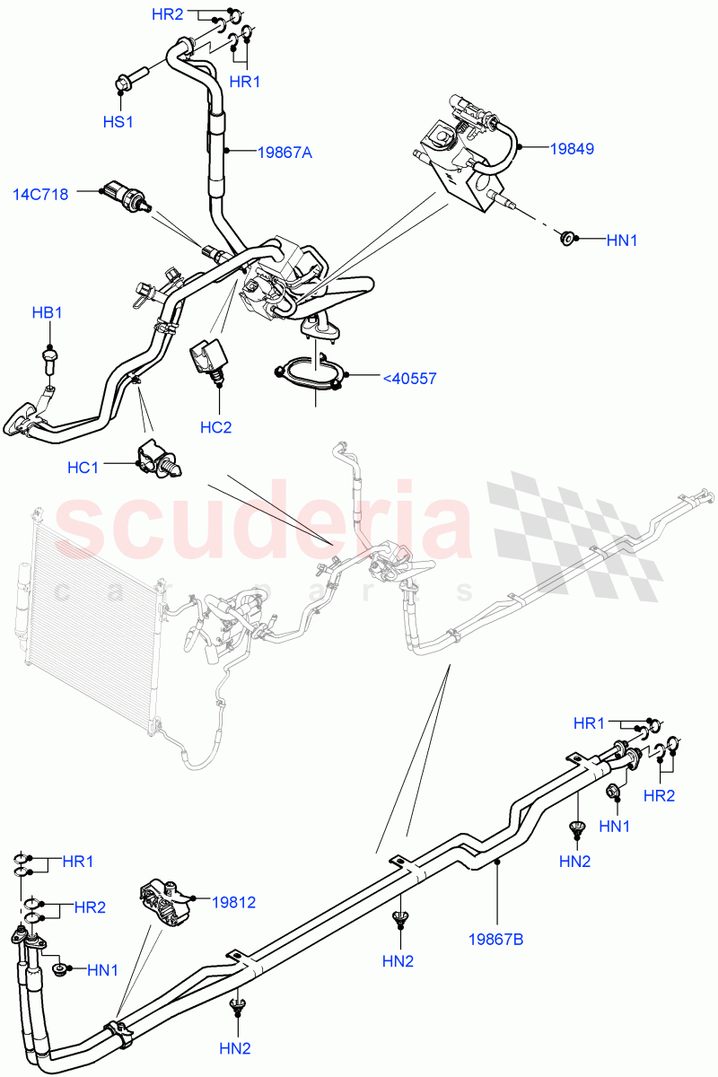 Air Conditioning Condensr/Compressr (Centre And Front) (Premium Air Con Hybrid Front/Rear, Air Conditioning Hybrid-Front/Rear) ((V) FROMJA000001, (V) TOJA999999) of Land Rover Land Rover Range Rover (2012-2021) [3.0 DOHC GDI SC V6 Petrol]