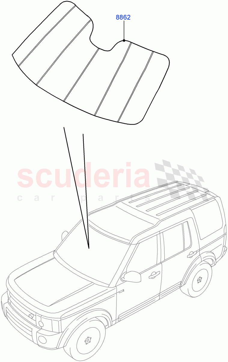 Sun Blinds (Accessory) ((V) FROMAA000001) of Land Rover Land Rover Discovery 4 (2010-2016) [5.0 OHC SGDI NA V8 Petrol]