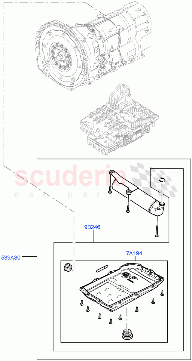 Valve Body - Main Control & Servo's (4.4L DOHC DITC V8 Diesel, 8 Speed Auto Trans ZF 8HP76, 3.0L AJ20P6 Petrol High, 3.0L AJ20D6 Diesel High) ((V) FROMKA000001) of Land Rover Land Rover Range Rover Sport (2014+) [3.0 Diesel 24V DOHC TC]