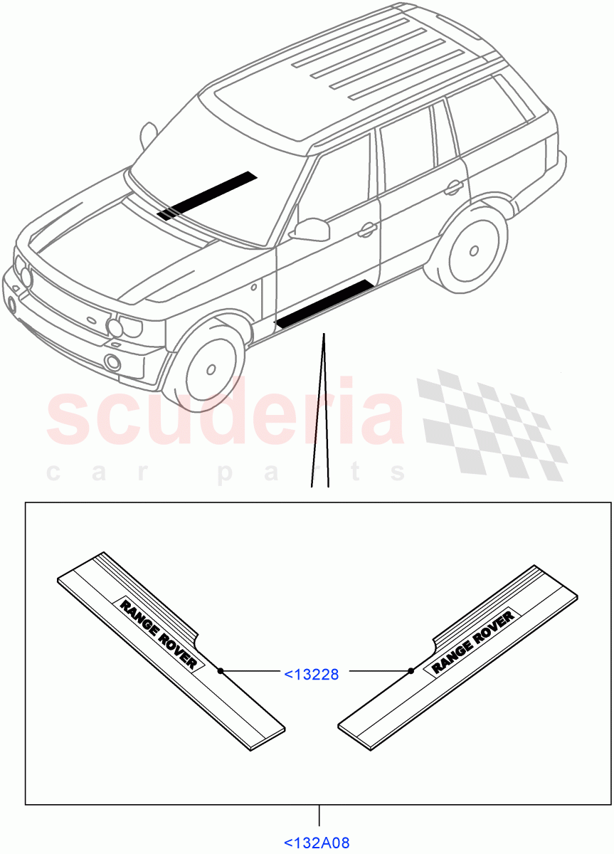 Door Sill Protection (Accessory) ((V) FROMBA000001) of Land Rover Land Rover Range Rover (2010-2012) [5.0 OHC SGDI SC V8 Petrol]