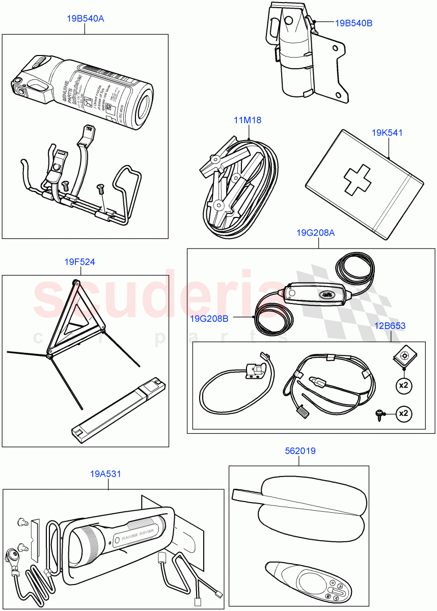 Emergency Equipment (Accessory) (Halewood (UK)) of Land Rover Land Rover Range Rover Evoque (2012-2018) [2.2 Single Turbo Diesel]