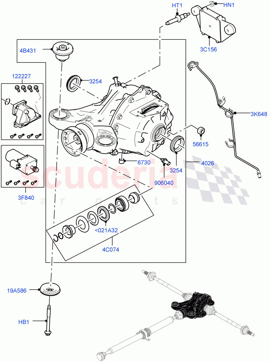 Rear Axle (5.0L P AJ133 DOHC CDA S/C Enhanced) ((V) FROMKA000001) of Land Rover Land Rover Range Rover Velar (2017+) [3.0 Diesel 24V DOHC TC]
