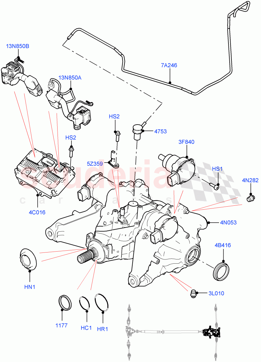 Rear Axle (Halewood (UK), Dynamic Driveline, Less Electric Engine Battery, Electric Engine Battery-MHEV) ((V) FROMLH000001) of Land Rover Land Rover Discovery Sport (2015+) [2.2 Single Turbo Diesel]