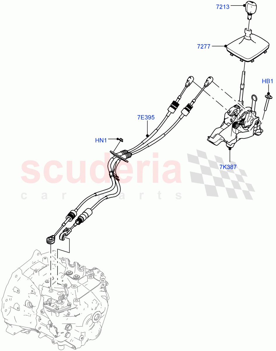 Gear Change Lever - Manual Trans (6 Speed Manual Trans BG6) ((V) FROMKH000001) of Land Rover Land Rover Discovery Sport (2015+) [2.0 Turbo Diesel AJ21D4]