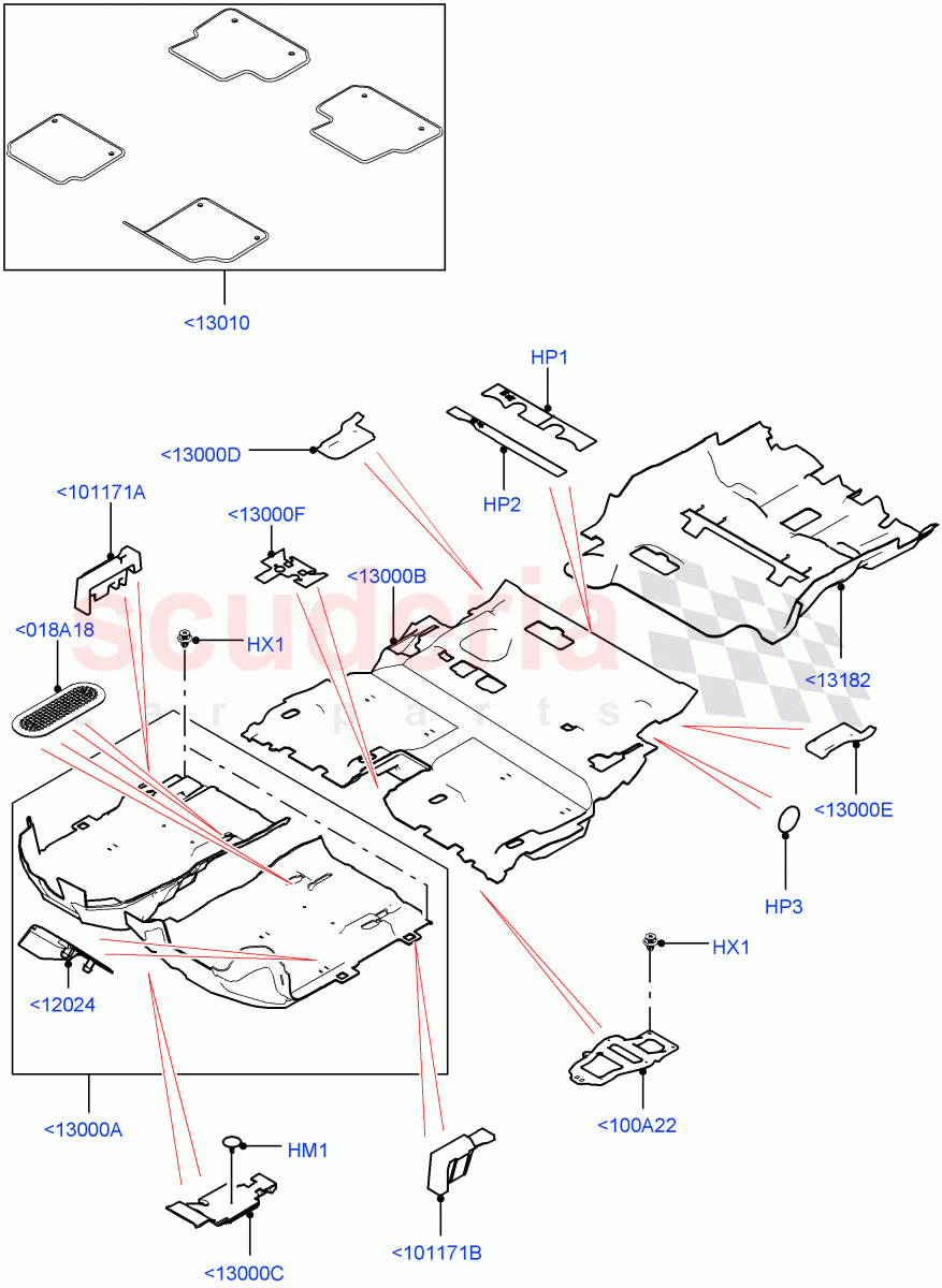 Floor Trim (Changsu (China)) ((V) FROMFG000001) of Land Rover Land Rover Discovery Sport (2015+) [2.0 Turbo Diesel]