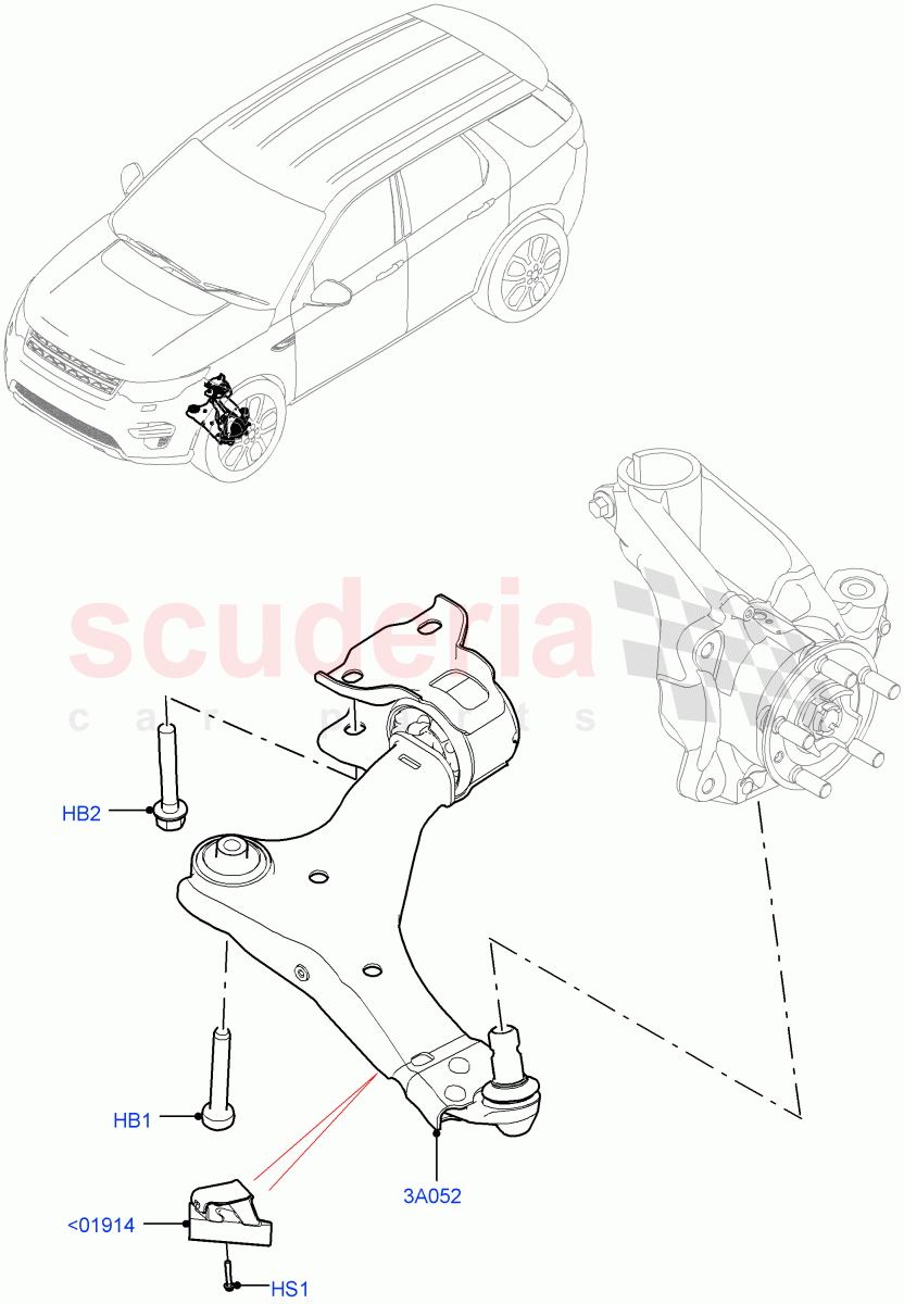 Front Suspension Arms (Itatiaia (Brazil)) ((V) FROMGT000001) of Land Rover Land Rover Discovery Sport (2015+) [2.0 Turbo Petrol AJ200P]