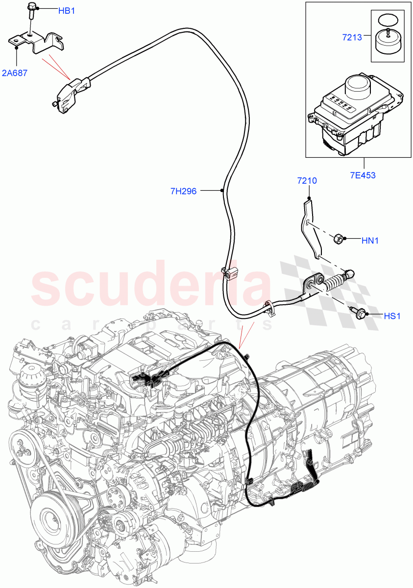 Gear Change-Automatic Transmission (Nitra Plant Build) (2.0L I4 High DOHC AJ200 Petrol, 8 Speed Auto Trans ZF 8HP45) ((V) FROMK2000001) of Land Rover Land Rover Discovery 5 (2017+) [3.0 I6 Turbo Petrol AJ20P6]