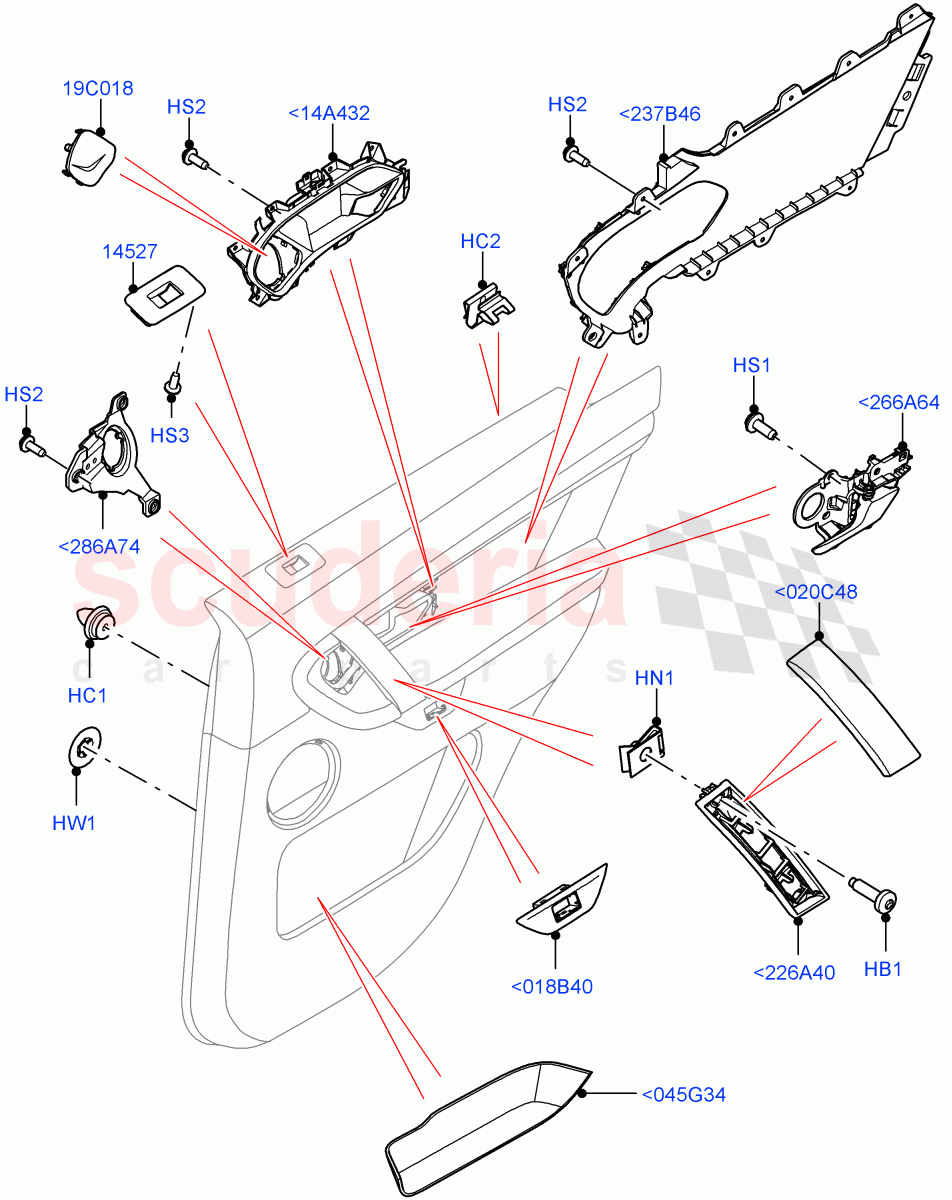 Rear Door Trim Installation (Changsu (China)) ((V) FROMKG446857) of Land Rover Land Rover Discovery Sport (2015+) [2.0 Turbo Petrol GTDI]