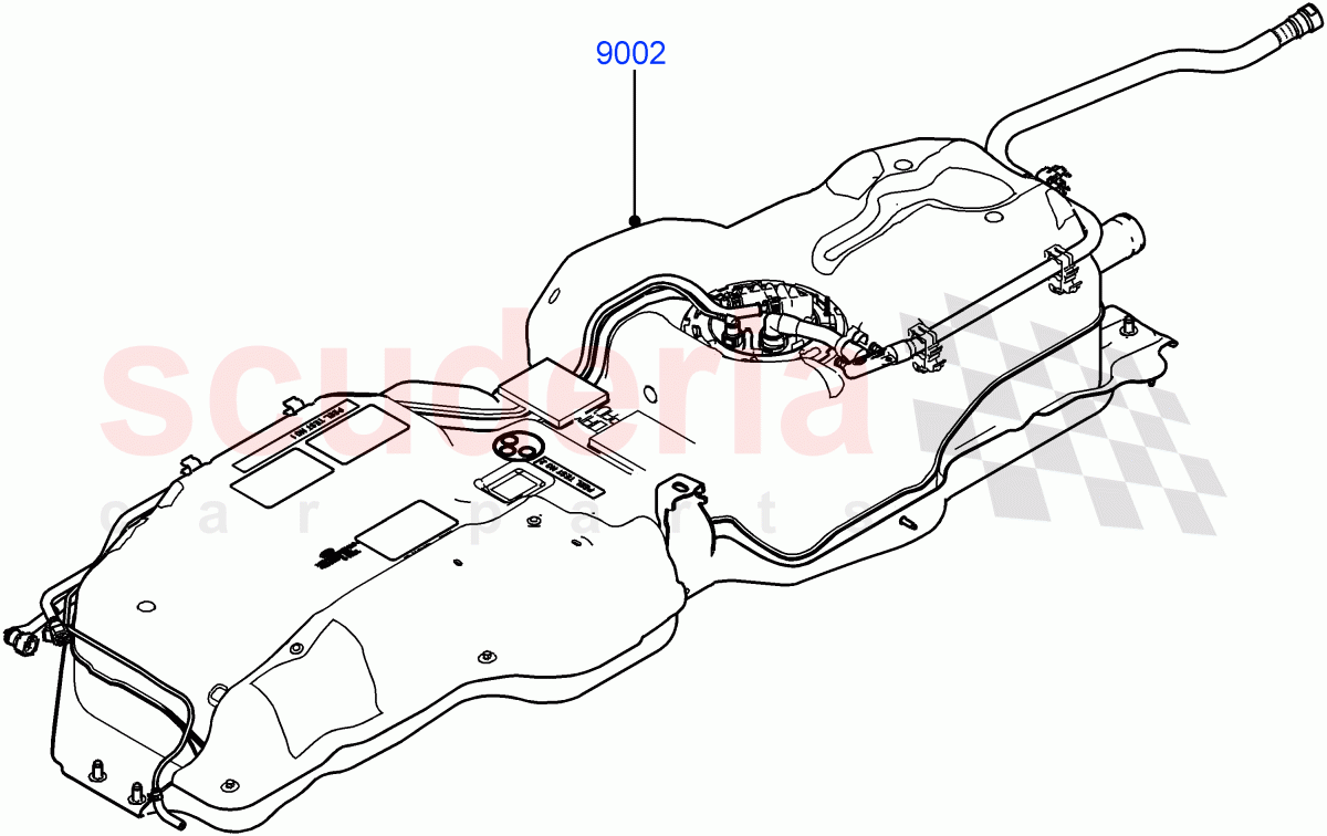 Fuel Tank & Related Parts (New Tank Assembly To Retro - Fit 2010MY Fuel Tank To Pre 10MY Vehicles) (Lion Diesel 2.7 V6 (140KW)) of Land Rover Land Rover Discovery 4 (2010-2016) [2.7 Diesel V6]