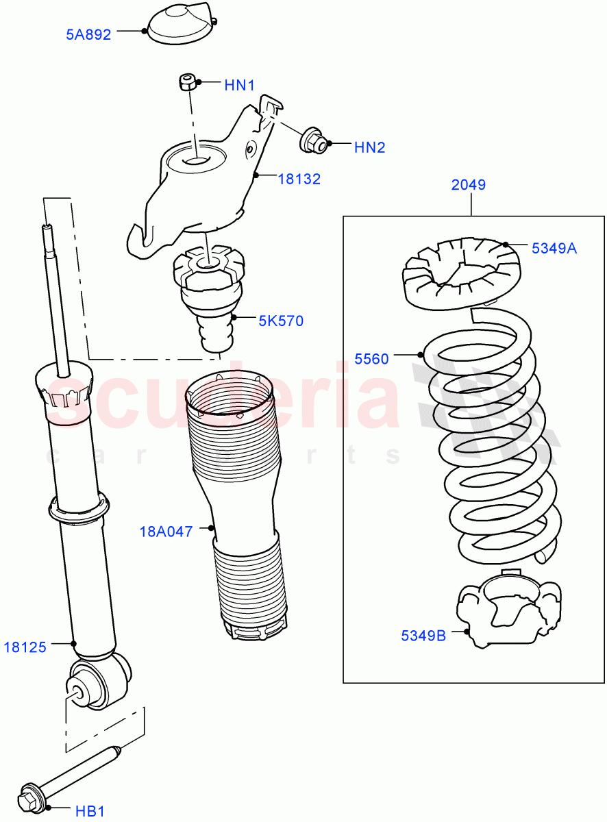 Rear Springs And Shock Absorbers (Changsu (China)) ((V) FROMFG000001) of Land Rover Land Rover Discovery Sport (2015+) [2.0 Turbo Petrol GTDI]