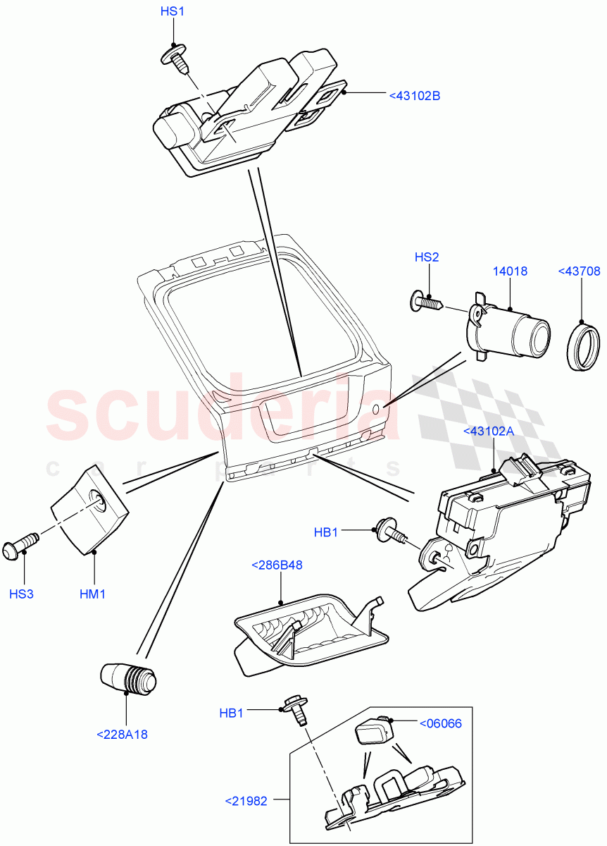 Luggage Compt/Tailgte Lock Controls ((V) TO9A999999) of Land Rover Land Rover Range Rover Sport (2005-2009) [3.6 V8 32V DOHC EFI Diesel]