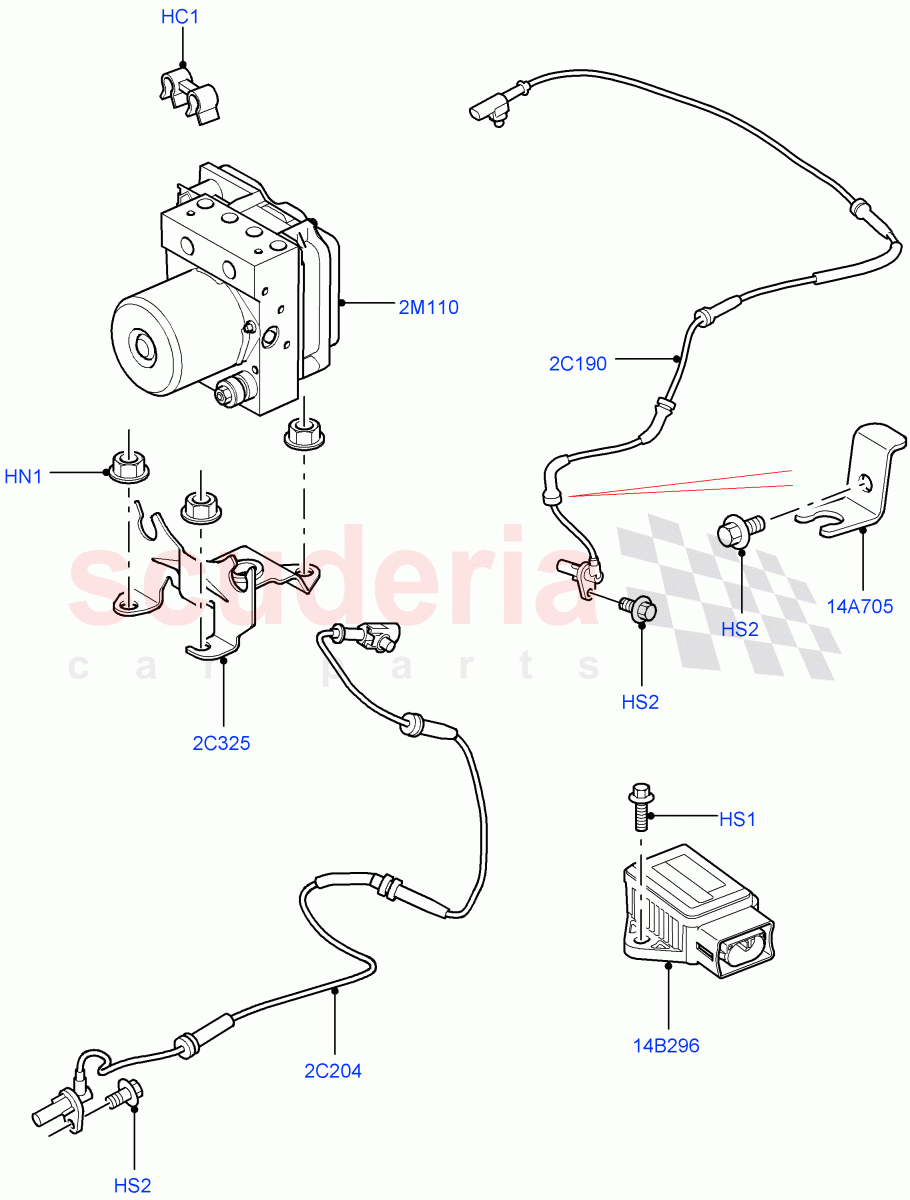 Anti-Lock Braking System ((V) TO9A999999) of Land Rover Land Rover Range Rover Sport (2005-2009) [3.6 V8 32V DOHC EFI Diesel]