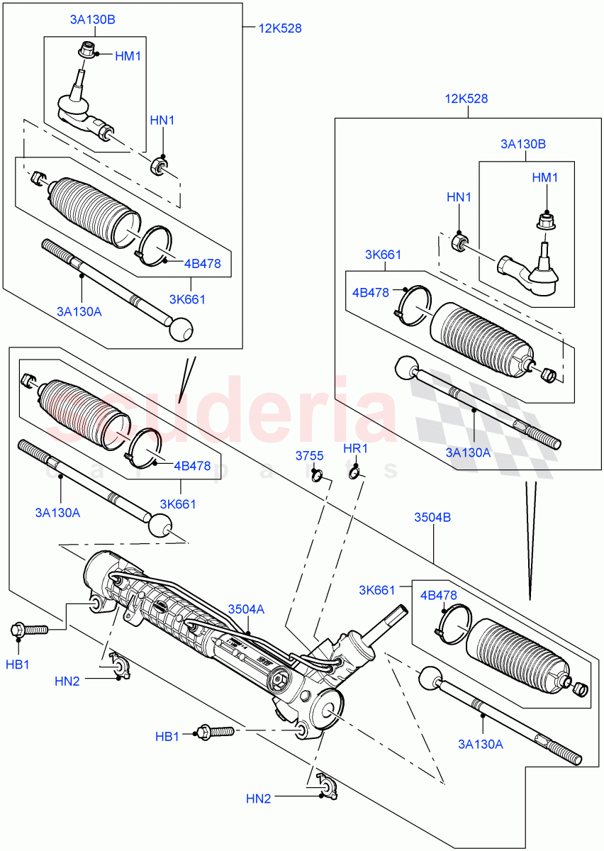 Steering Gear (LHD) ((V) FROMAA000001) of Land Rover Land Rover Discovery 4 (2010-2016) [4.0 Petrol V6]