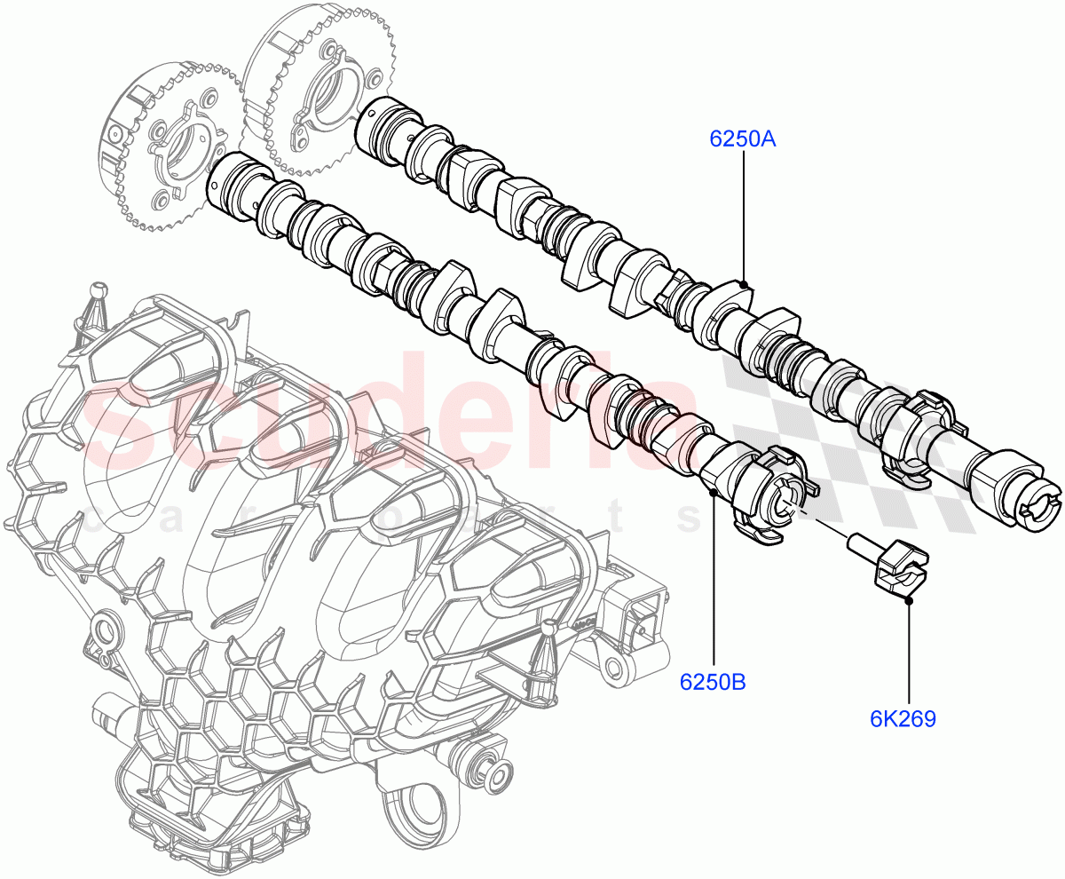 Camshaft (2.0L 16V TIVCT T/C 240PS Petrol) of Land Rover Land Rover Range Rover Sport (2014+) [2.0 Turbo Petrol GTDI]