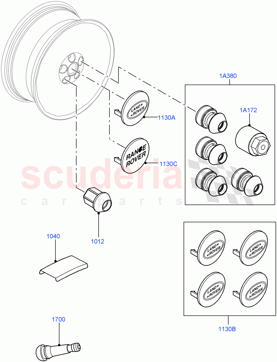 Wheels (Additional Equipment) of Land Rover Land Rover Range Rover (2012-2021) [3.0 DOHC GDI SC V6 Petrol]