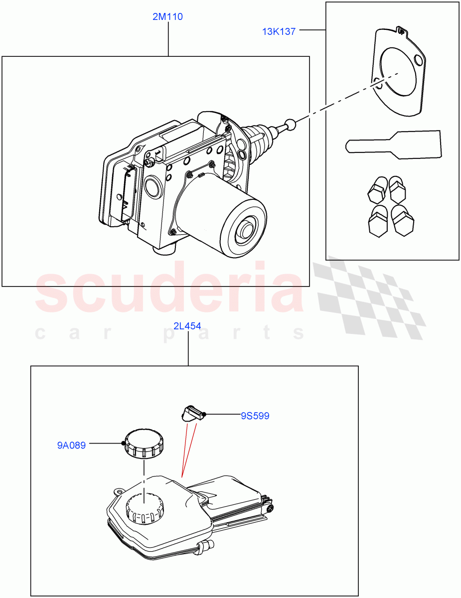 Brake And ABS Pump (1.5L AJ20P3 Petrol High PHEV, Halewood (UK)) ((V) FROMLH000001, (V) TOLH999999) of Land Rover Land Rover Discovery Sport (2015+) [2.0 Turbo Diesel AJ21D4]