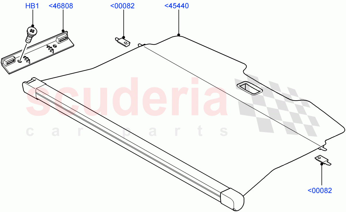 Load Compartment Trim (Package Tray) ((V) TO9A999999) of Land Rover Land Rover Range Rover Sport (2005-2009) [3.6 V8 32V DOHC EFI Diesel]