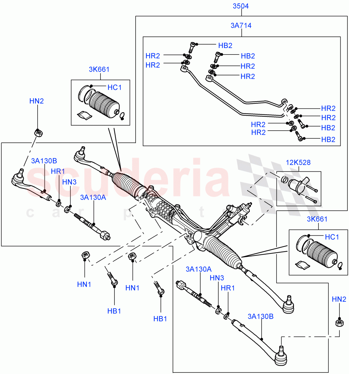 Steering Gear ((V) FROMAA000001) of Land Rover Land Rover Range Rover (2010-2012) [5.0 OHC SGDI SC V8 Petrol]