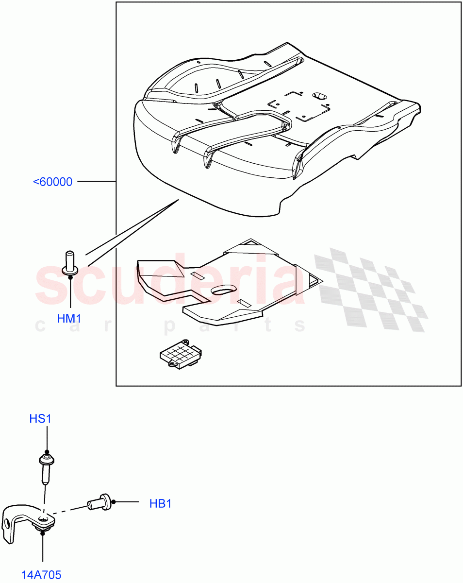 Front Seat Base (Sensors, For North America Only) ((+) "CDN/MEX/USA", Halewood (UK)) of Land Rover Land Rover Range Rover Evoque (2012-2018) [2.0 Turbo Petrol AJ200P]