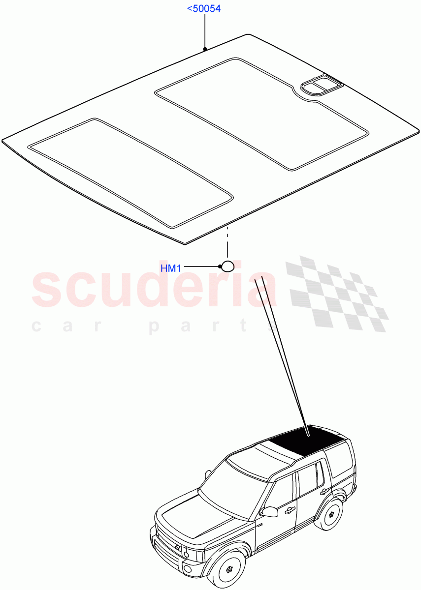 Roof - Glass (Power Tilt/Slide Sun Roof) ((V) FROMAA000001) of Land Rover Land Rover Discovery 4 (2010-2016) [3.0 DOHC GDI SC V6 Petrol]