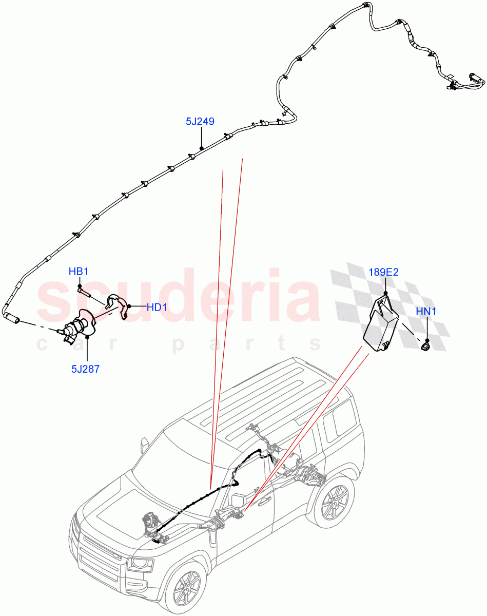 Exhaust Fluid Injection System (Injector and Control Unit, Nitra Plant Build) (3.0L AJ20D6 Diesel High, With Diesel Exh Fluid Emission Tank) ((V) FROMM2000001) of Land Rover Land Rover Defender (2020+) [3.0 I6 Turbo Diesel AJ20D6]