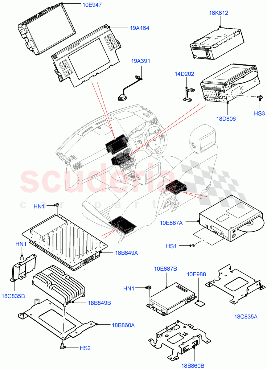 Audio Equipment - Original Fit (Halewood (UK)) ((V) TOKH999999) of Land Rover Land Rover Discovery Sport (2015+) [2.0 Turbo Diesel]
